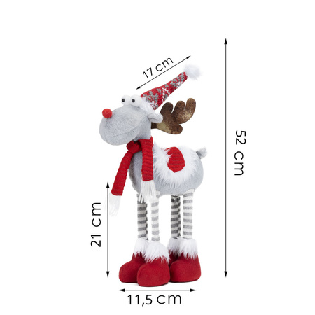 Świąteczny renifer figurka 52 cm ozdoba na święta