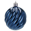 Bombki choinkowe 20 szt. ozdoby świąteczne zestaw 7cm granatowy