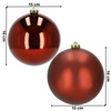 Bombki choinkowe 2 szt. ozdoby świąteczne zawieszki 15 cm czerwień