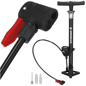 Pompka rowerowa z manometrem 11 bar, pompka podłogowa do rowerów