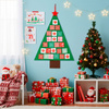 Kalendarz adwentowy Choinka 102 cm dekoracja świąteczna na ścianę filc, multikolor