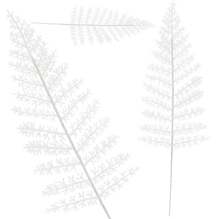 Sztuczny liść ozdoba 3 sz. świąteczna dekoracja do stroika biała