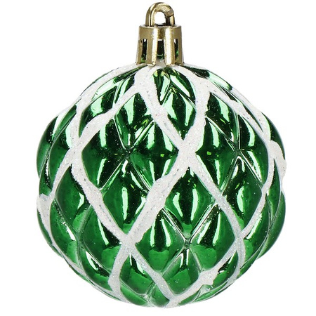 Bombki choinkowe 42 szt. ozdoby świąteczne zestaw białe, czerwone, zielone