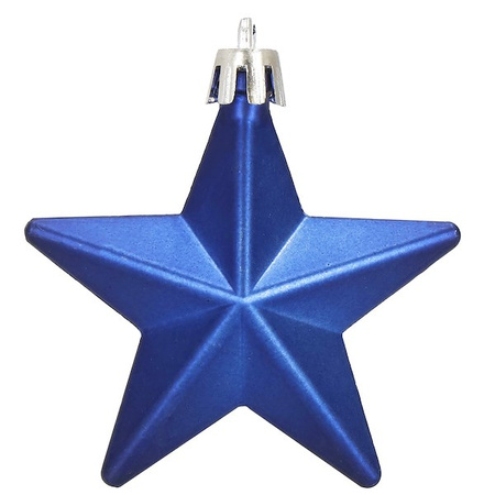 Bombki choinkowe 6 szt. gwiazdki ozdoby świąteczne zestaw granatowe