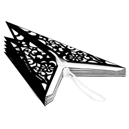 Gwiazda świąteczna papierowa 50 cm awieszka choinkowa czarno-biała