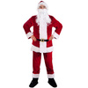 Strój św. Mikołaja 10 elementów, kostium welurowy przebranie czerwony
