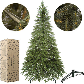 Choinka sztuczna 200 cm premium świerk kaukaski PE jak żywy