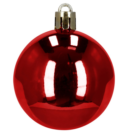 Bombki choinkowe, zestaw 100 szt. dekoracji do stroika nietłukące, czerwone