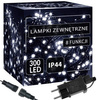 Lampki choinkowe 300 led biały zimny 15m oświetlenie świąteczne IP44