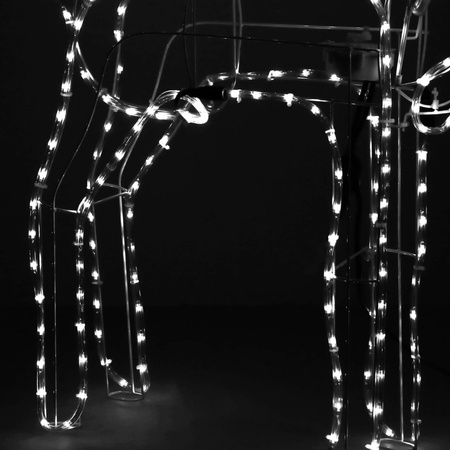 Renifer Led 115 cm świąteczny z ruchomą głową świetlna dekoracja do ogrodu biały zimny