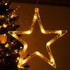 Kurtyna świetlna 138 Led gwiazdki i księżyce lampki sople ciepły biały