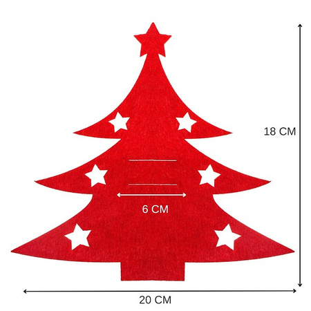 Kieszonka na sztućce 10szt. świąteczne etui, choinka ozdoba świąteczna