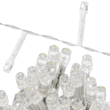 Kurtyna świetlna 200 led girlanda, lampki sople biały ciepły