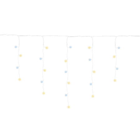 Kurtyna świetlna 300 led girlanda, lampki wewnętrzno-zewnętrzne sople biały ciepły + biały flash