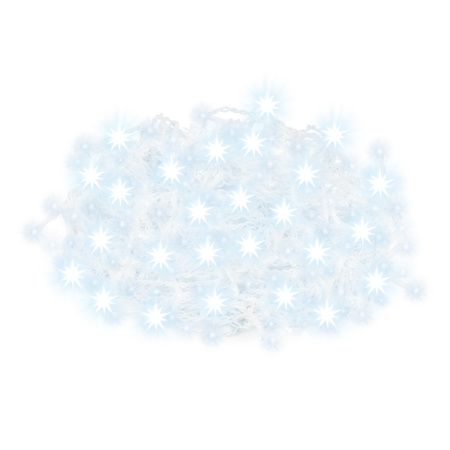 Kurtyna świetlna 300 led girlanda, lampki wewnętrzno-zewnętrzne 15,5 m sople biały zimny + flash