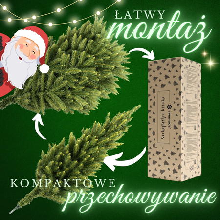 Choinka sztuczna 180 cm jak żywa świerk skandynawski drzewko świąteczne