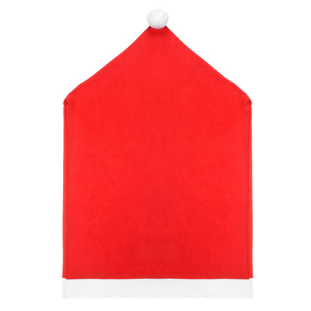 Pokrowiec na krzesło, czapka Mikołaja czerwona