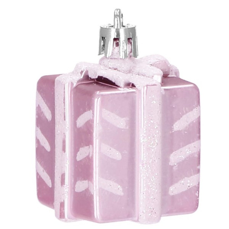 Bombki choinkowe 77 szt. ozdoby świąteczne różowy