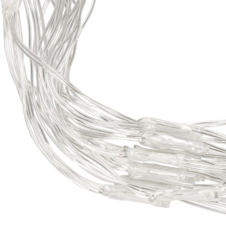 Kurtyna świetlna biały ciepły 100 Led lampki wewnętrzno-zewnętrzne siatka z programatorem