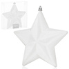 Bombka choinkowa, dekoracja świąteczna do stroika, gwiazda 15 cm nietłukąca, biała