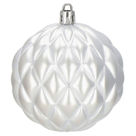 Bombki choinkowe 30 szt. ozdoby świąteczne zestaw 8 cm białe