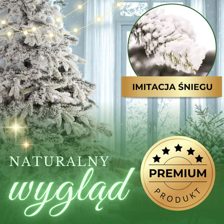 Choinka sztuczna premium 250 cm świerk ośnieżony drzewko bożonarodzeniowe PE