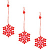 Świąteczne zawieszki 5cm drewniane śnieżynka zestaw 3 szt.