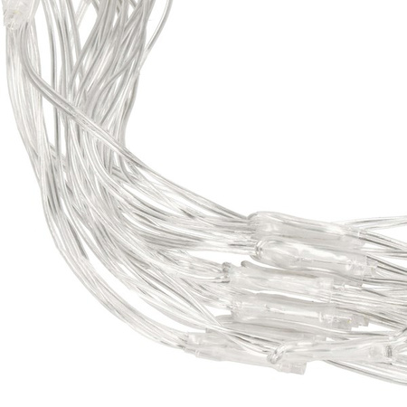 Kurtyna świetlna zimny biały 144 Led lampki wewnętrzno-zewnętrzne siatka z programatorem