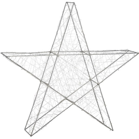 Dekoracja świąteczna 100 LED gwiazda metalowa 60 cm oświetlenie witraż