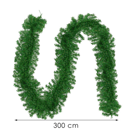 Girlanda świąteczna 300 cm z lampkami 50 LED multikolor, łańcuch choinkowy, zielony