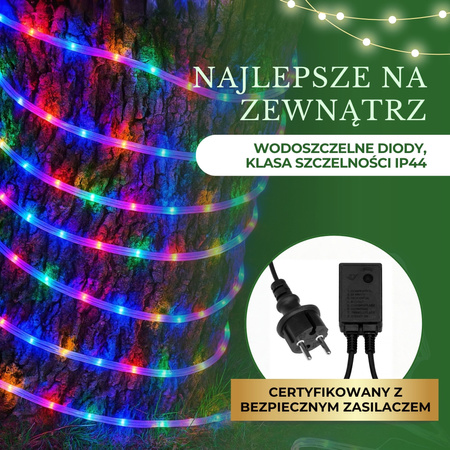 Wąż świetlny 480 Led multikolor 20m z programatorem IP44