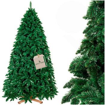 Choinka sztuczna jak żywa 240 cm sosna leśna Royal Trees ekskluzywna z drewnianym stojakiem