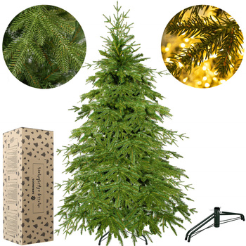 Świerk naturalny, drzewko świąteczne premium 180 cm choinka sztuczna, produkcja polska