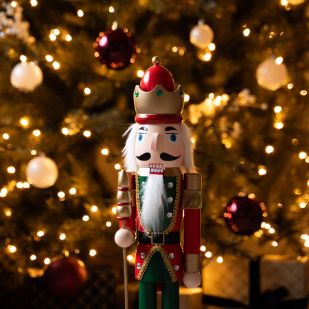 Dziadek do orzechów 61 cm król, drewniany żołnierzyk multikolor, figurka świąteczna