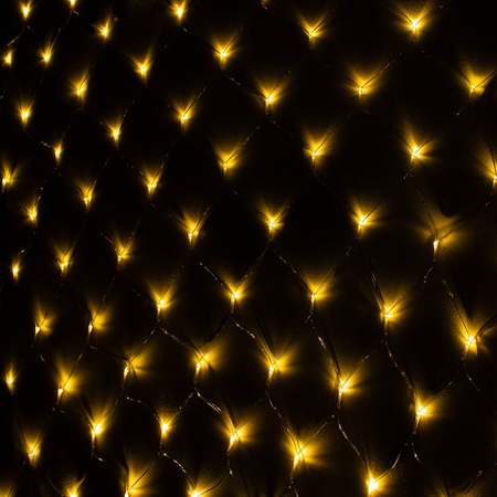 Kurtyna świetlna biały ciepły 100 Led lampki wewnętrzno-zewnętrzne siatka z programatorem