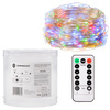 Lampki choinkowe 100 Led z pilotem druciki na baterie multikolor wodoszczelne