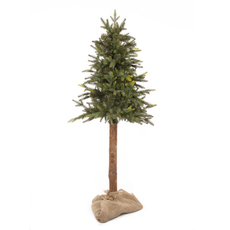 Choinka sztuczna na pniu jak żywa 150 cm świerk naturalny nowoczesny