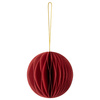 Bombki z papieru 6 szt. ozdoby choinkowe zawieszki świąteczne 8 cm rozkładane, czerwone