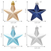 Bombki choinkowe 6 szt. gwiazdki ozdoby świąteczne zestaw niebieskie