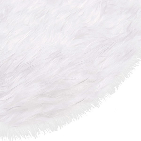 Dywanik pod choinkę 85 cm biały włochacz mata na prezenty