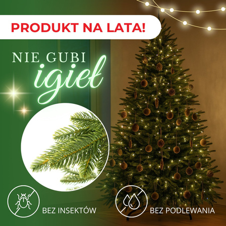 Choinka sztuczna 180 cm premium świerk PE choinka jak żywa