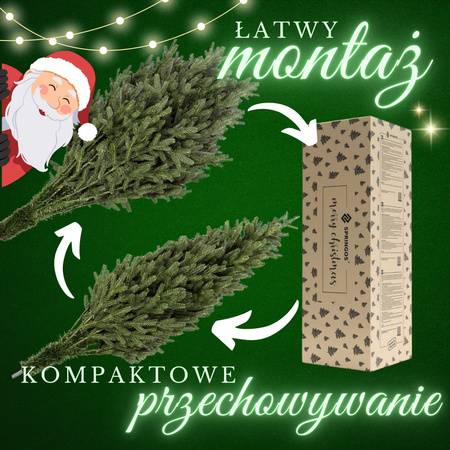 Choinka sztuczna 280 cm premium świerk PE jak żywy