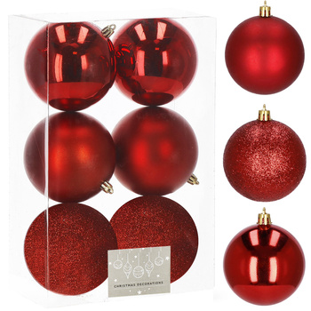 Bombki choinkowe na choinkę 10 cm zestaw 6 szt.