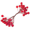 Sztuczna jarzębina ozdobna 100 szt., oszronione gałązki kulki czerwone