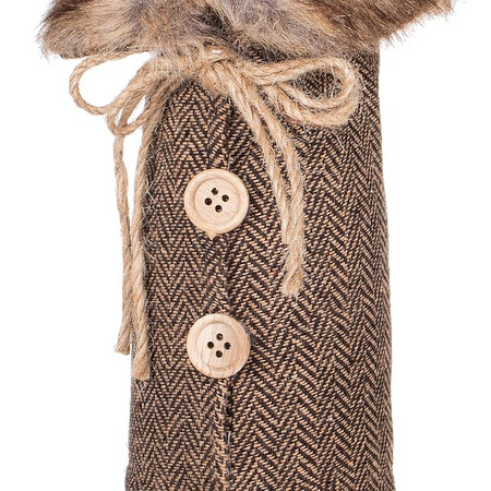 Pokrowiec na butelkę, świąteczny ubranko, sweterek z guzikami na wino