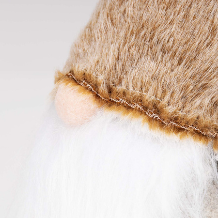 Skrzat świąteczny 38 cm figurka bożonarodzeniowa ozdoba krasnal gnom stojący