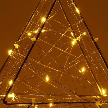 Dekoracja świąteczna 100 LED choinka metalowa 60 cm oświetlenie witraż