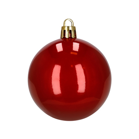 Bombki choinkowe 40 szt. komplet dekoracje świąteczne zawieszki nietłukące, czerwone