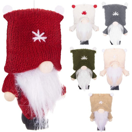 Świąteczne skrzaty 8cm ozdoba świąteczna, krasnal świąteczny, gnom zestaw 6 szt.