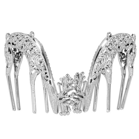 Zawieszki choinkowe 2 szt. renifery ozdoba świąteczna ażurowa srebrna